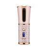 Cordless Curling Iron Automatic Rotating Portable Hair Curler USB