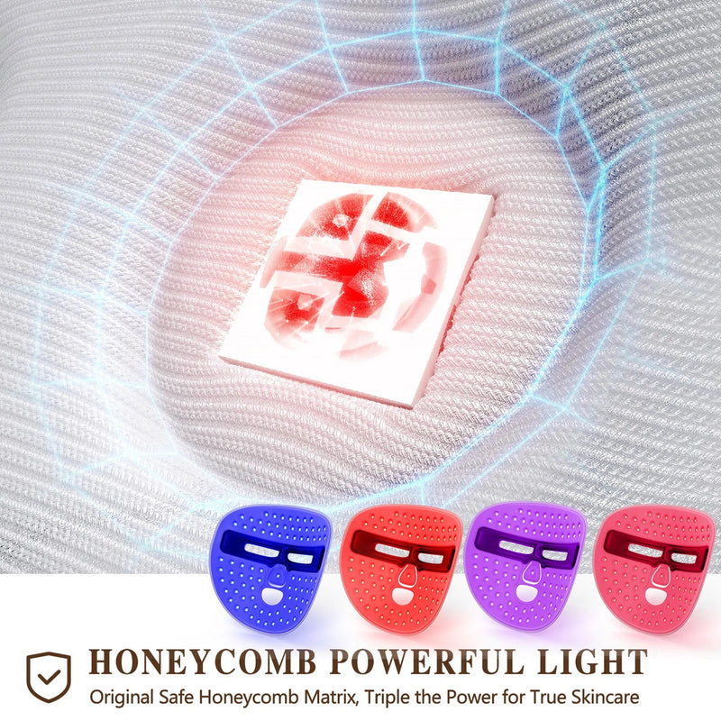 LED Face Mask Facial Care Tool, Red Light Therapy Mask For Face For