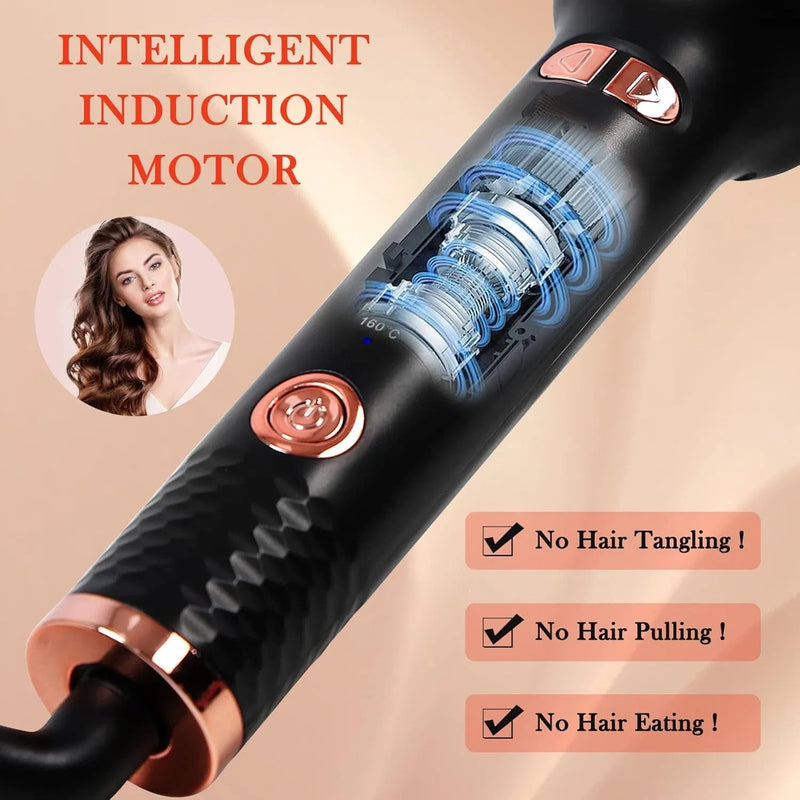 Automatic Curling Iron, Ceramic Ionic Auto-Rotating Hair Curling Wand