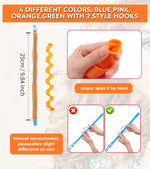 30 Pcs Heatless Hair Curlers Wave Curls Styling Kit With 2 Pcs Styling