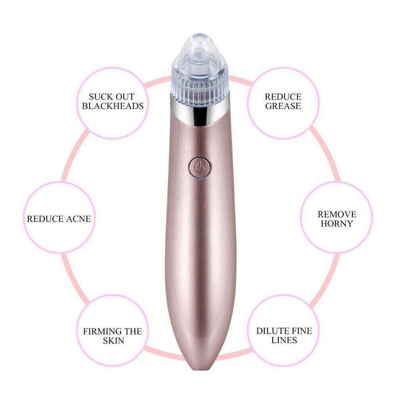 Electric Blackhead Vacuum Pore Cleaner Acne Pimple Remover Strong
