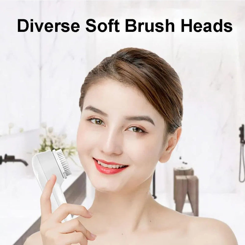 Facial Cleansing Brush, Sonic Facial Brush With 3 Brush Heads For