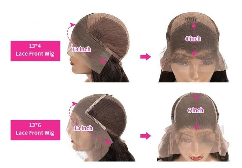 -13x4 HD Transparent Lace Front Loose Curly Human Hair Wigs 200% Densit