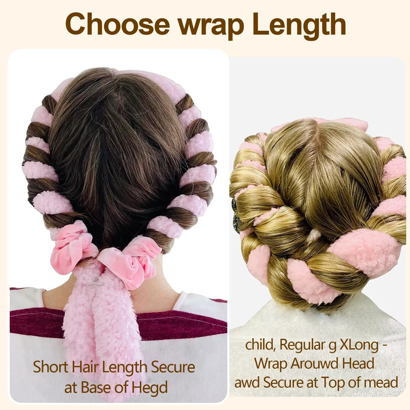 Satin Heatless Hair Curler, Lazy Natural Soft Wave DIY Heatless Curls