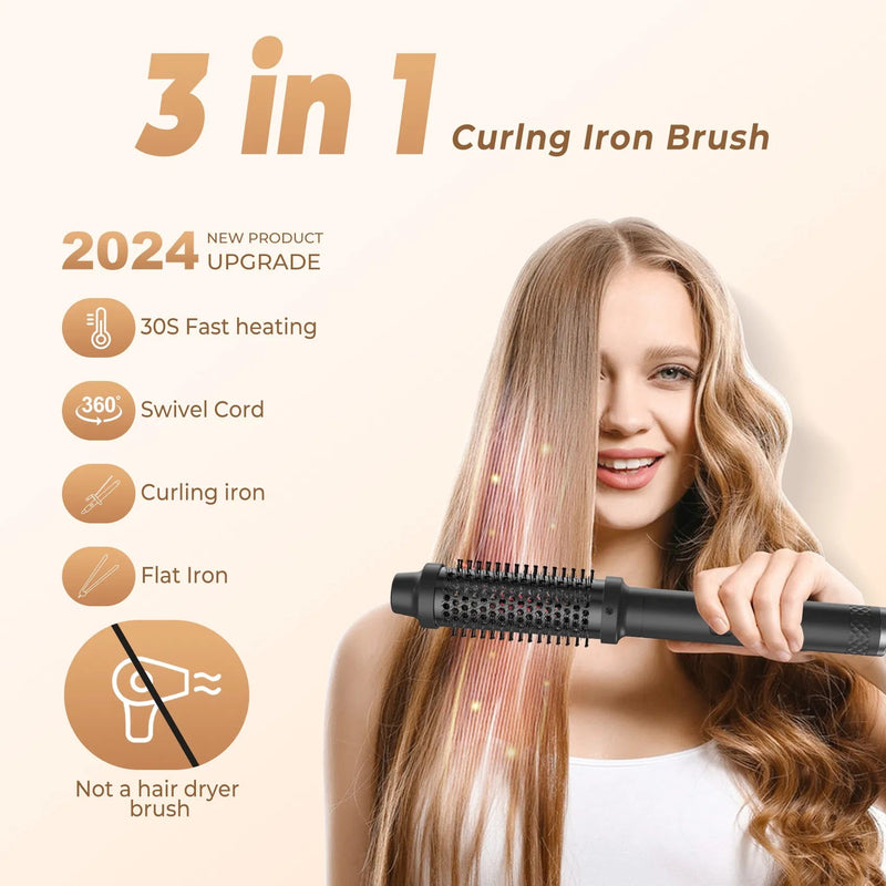 Thermal Brush,1.5 In Ionic Heated Round Brush Makes Hair Smoother,