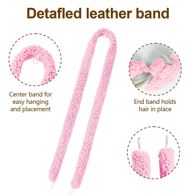 Satin Heatless Hair Curler, Lazy Natural Soft Wave DIY Heatless Curls