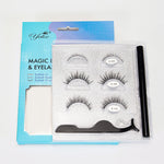 Glossy International Magnetic Lash Kit with Eyeliner Pen 3 Pairs No