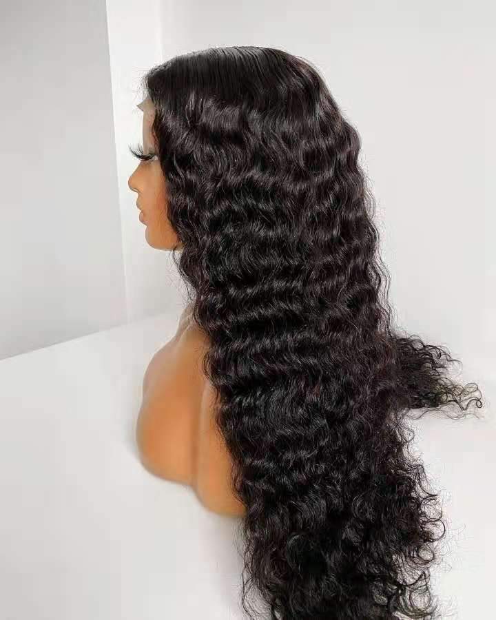 Deep Wave 4x4 Transparent Lace Front Wig
