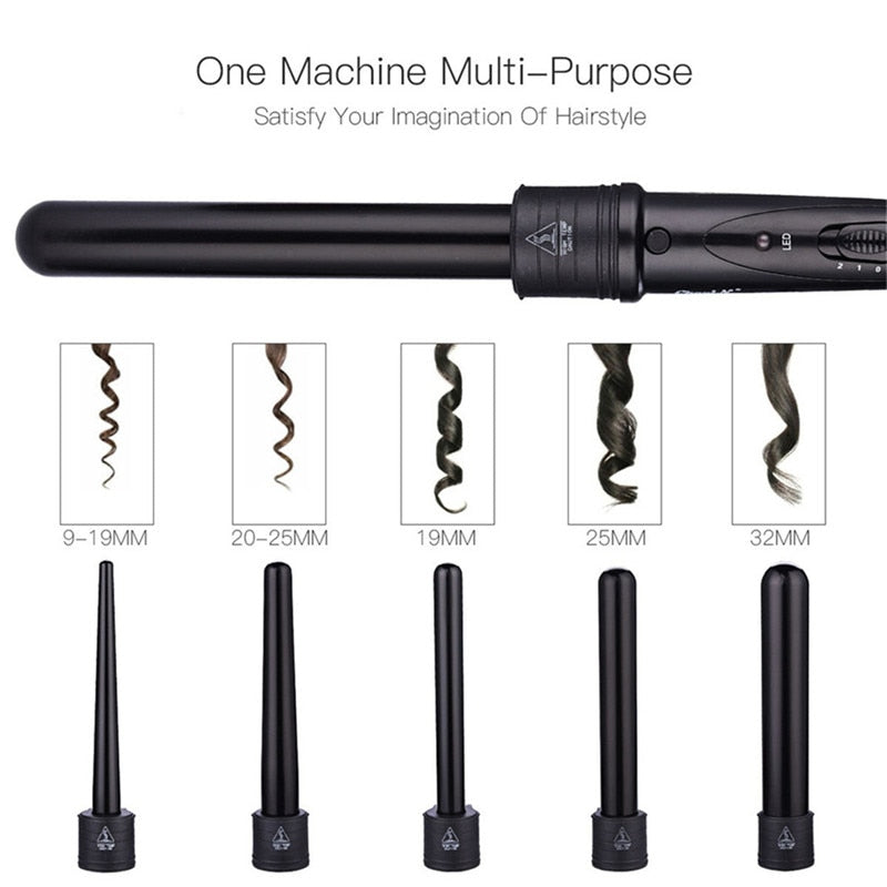 Tourmaline Ceramic Electric Curling Iron 9 19 25 32 Mm Hair Curler