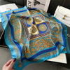 2024 New Fashion 70X70cmPrinted Women's Scarf Pashmina Silk Scarf