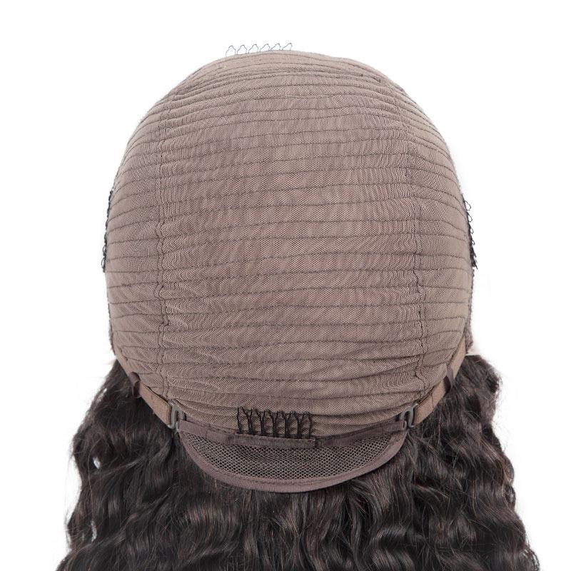 -13x4 HD Transparent Lace Front Loose Curly Human Hair Wigs 200% Densit