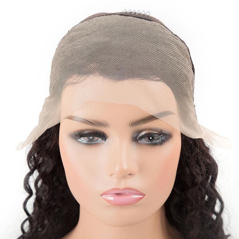 -13x4 HD Transparent Lace Front Loose Curly Human Hair Wigs 200% Densit
