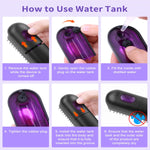 Hair Straightener Brush, Ionic Plus Steam Straightening Brush For