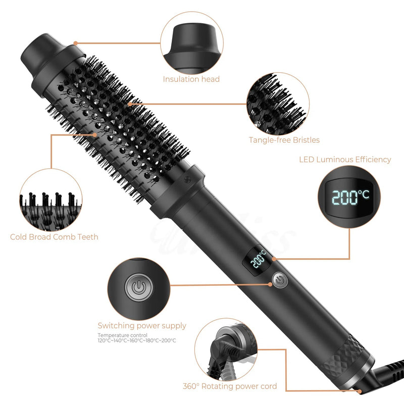 Thermal Brush,1.5 In Ionic Heated Round Brush Makes Hair Smoother,