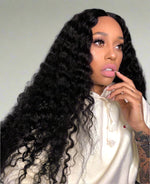 Deep Wave 4x4 Transparent Lace Front Wig