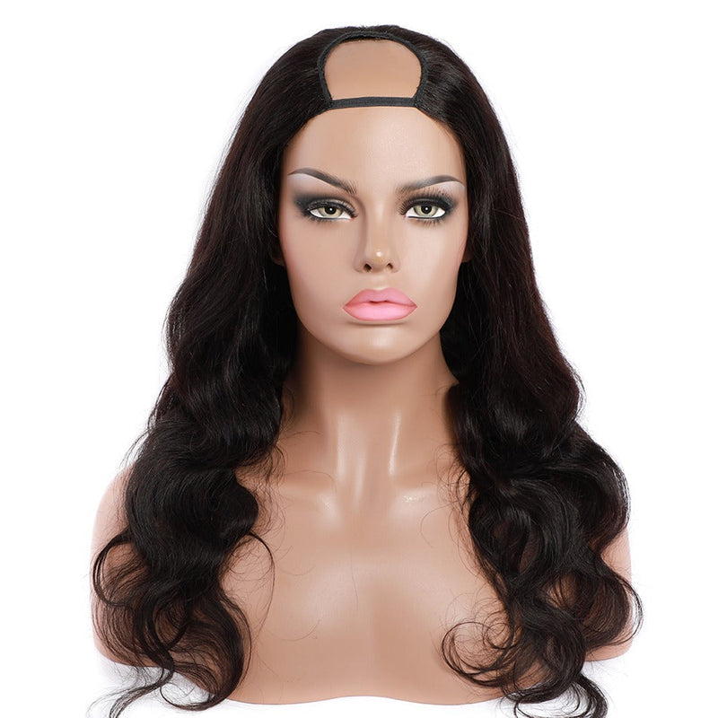U Part Body Wave Wig – 100% Brazilian Remy Human Hair