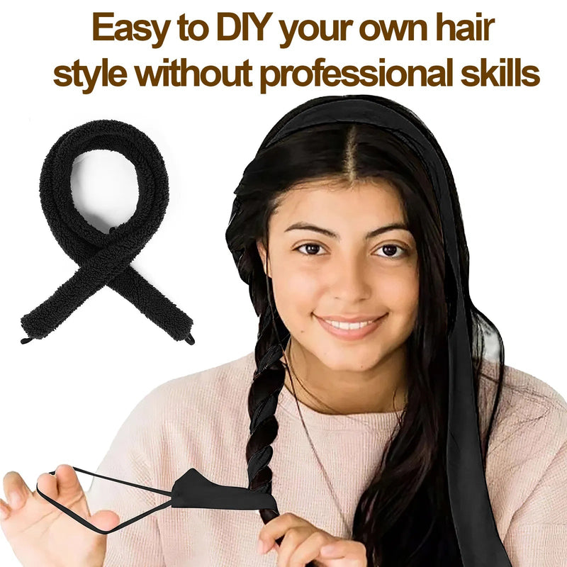 Satin Heatless Hair Curler, Lazy Natural Soft Wave DIY Heatless Curls