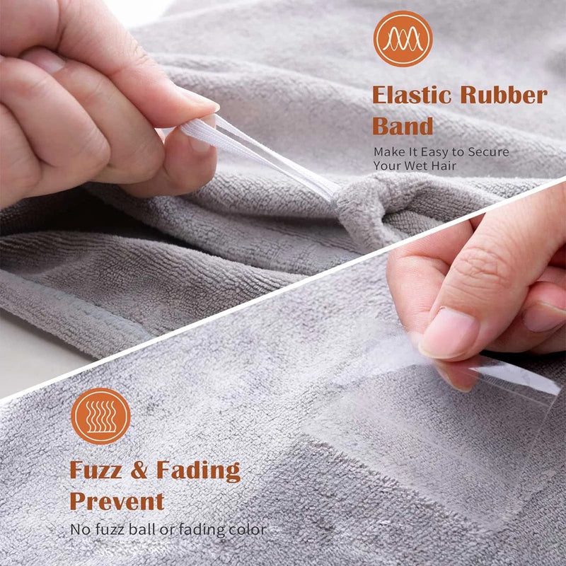 Women 3 PC Microfiber Hair Towel Wrap Ultra Absorbent Hair Turbans For