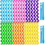30 Pcs Heatless Hair Curlers Wave Curls Styling Kit With 2 Pcs Styling