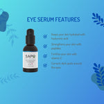 Peptide Eye Serum - Hyaluronic Acid and Vitamin C Gel for Dark Circles