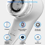 Facial Cleansing Brush, Sonic Facial Brush With 3 Brush Heads For