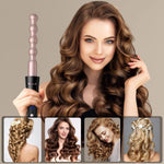5-in-1 Curling Iron Set, Curling Wand Set With LCD Digital Display And