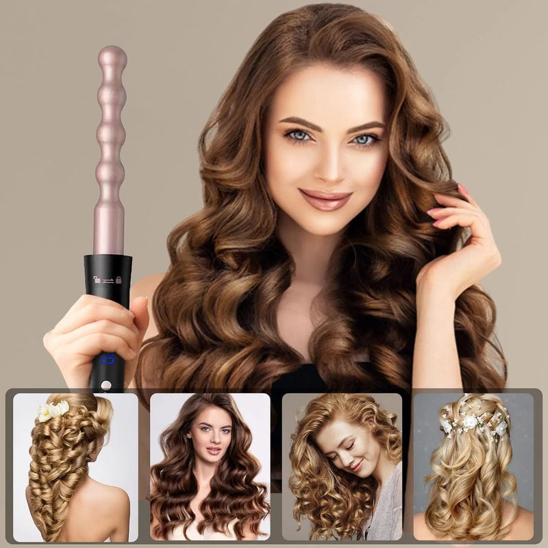 5-in-1 Curling Iron Set, Curling Wand Set With LCD Digital Display And