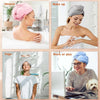Women 3 PC Microfiber Hair Towel Wrap Ultra Absorbent Hair Turbans For