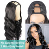 U Part Body Wave Wig – 100% Brazilian Remy Human Hair