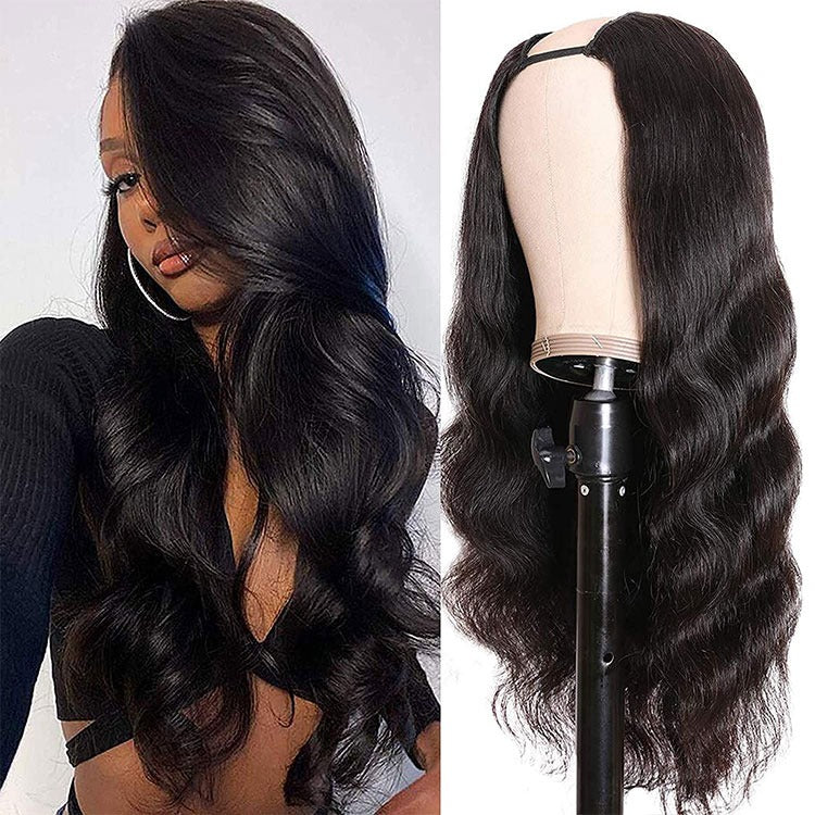 U Part Body Wave Wig – 100% Brazilian Remy Human Hair
