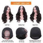 U Part Body Wave Wig – 100% Brazilian Remy Human Hair